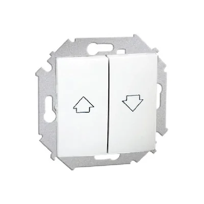 Przycisk żaluzjowy (moduł) 10A 250V zaciski śrubowe biały