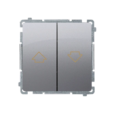 Przycisk żaluzjowy (moduł) 10A 250V zaciski śrubowe inox (metalik)