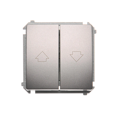 Przycisk żaluzjowy (moduł) 10A 250V zaciski śrubowe inox (metalik)