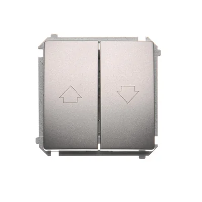 Przycisk żaluzjowy (moduł) 10A 250V zaciski śrubowe inox (metalik)