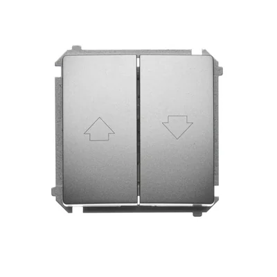 Przycisk żaluzjowy (moduł) 10A 250V zaciski śrubowe satyna (metalik)