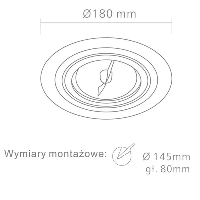 PURO ALLUMINIO Lampa wpuszczana aluminium szczotkowane