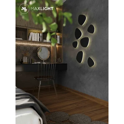 PUZZLE Lampa ścienna 19,8cm czarna