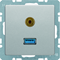 Q.1/Q.3 Gniazdo USB/3,5mm jack aluminium