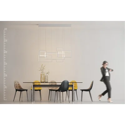 QUADRATUS Lampa wisząca biała