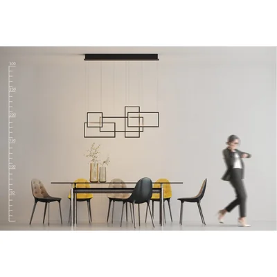 QUADRATUS Lampa wisząca czarna