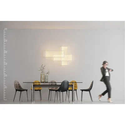 QUADRATUS WALL Lampa ścienna biała