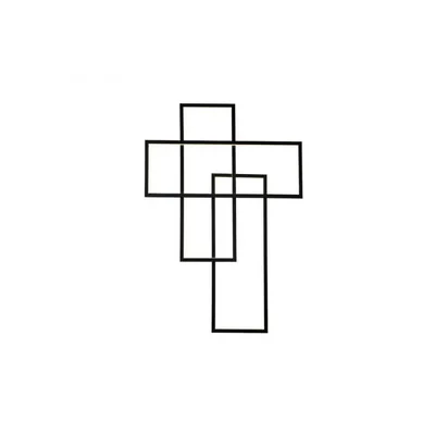 QUADRATUS WALL Lampa ścienna czarna