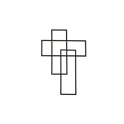 QUADRATUS WALL Lampa ścienna czarna