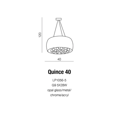 QUINCE 40 Lampa wisząca biała