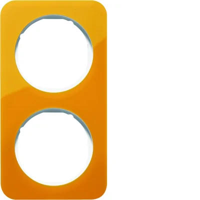 R.1 Ramka 2-krotna przezroczysta akryl pomarańczowy/biały