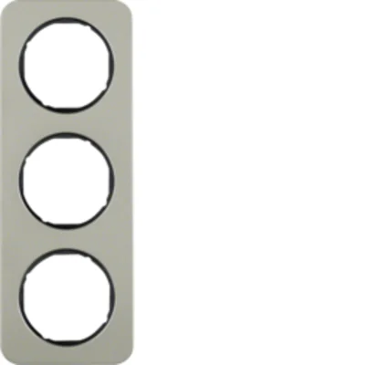 R.1 Ramka 3-krotna stal szlachetna/czarny