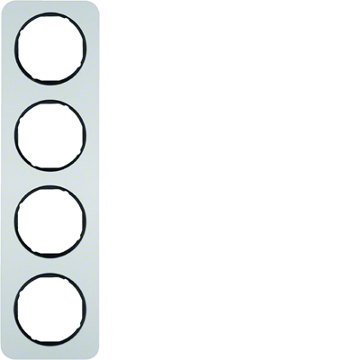 R.1 Ramka 4-krotna aluminium/czarna