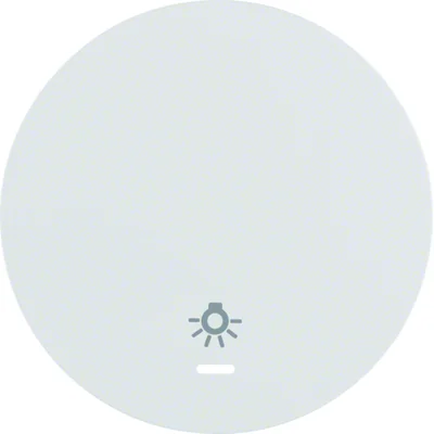 R.1/R.3 Klawisz z soczewką i nadrukiem symbolu "światło" połysk biały