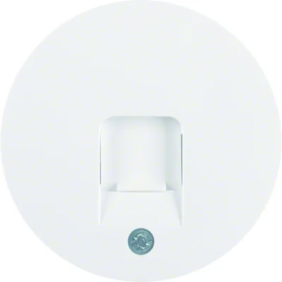 R.1/R.3 Płytka czołowa z zasuwą chroniącą przed kurzem biała