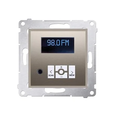 Radio cyfrowe z wyświetlaczem (moduł), złoty (metalik)