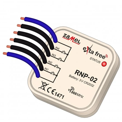 Radiowy nadajnik dopuszkowy 4-kanałowy typ: RNP-02