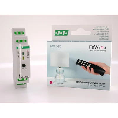 Radiowy ściemniacz uniwersalny 230V - montaż DIN 85÷265V