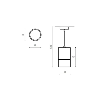 RAFFAEL Lampa wisząca szczotkowana miedź