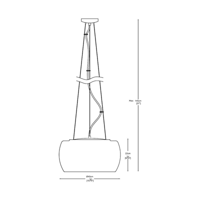 RAIN Lampa wisząca pojedyncza 40 cm przydymiona