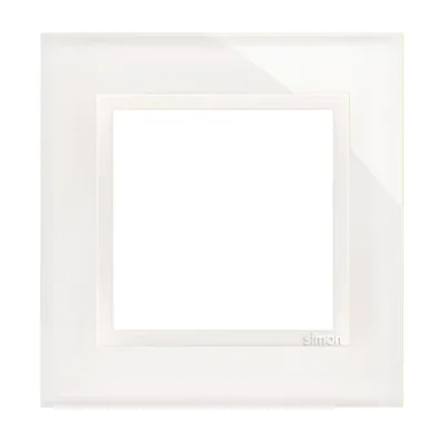 Ramka 1-krotna Nature-Szkło BIAŁA PERŁA IP20/IP44