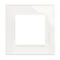 Ramka 1-krotna Nature-Szkło BIAŁA PERŁA IP20/IP44