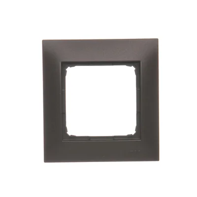 Ramka 1-krotna uniwersalna do puszek karton-gips IP20 / IP44 brąz mat (metalik)