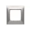 Ramka 1-krotna uniwersalna do puszek karton-gips IP20 / IP44 srebrny (metalik)