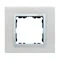 Ramka 1x inox mat / ramka pośrednia aluminium mat
