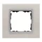 Ramka 1x inox mat / ramka pośrednia aluminium mat