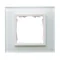 Ramka 1x szkło - biały / ramka pośrednia biała