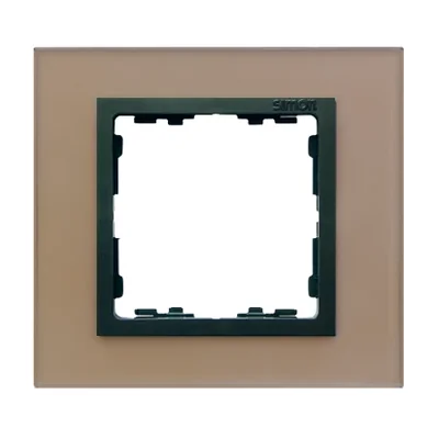 Ramka 1x szkło - miedź / ramka pośrednia grafit