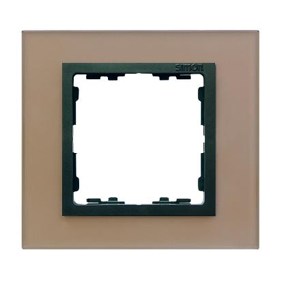 Ramka 1x szkło - miedź / ramka pośrednia grafit