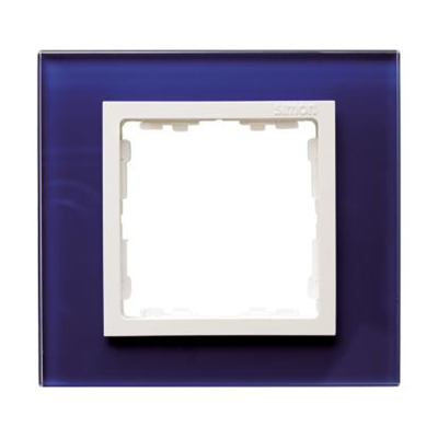 Ramka 1x szkło - morski / ramka pośrednia biała