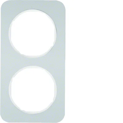 Ramka 2-krotna Berker R.1 alu/biały