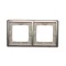 Ramka 2-krotna do wersji bryzgoszczelnej IP44 z kompletem uszczelek, satyna (metalik)