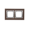 Ramka 2-krotna Nature-Drewno SREBRNE WENGE IP20/IP44