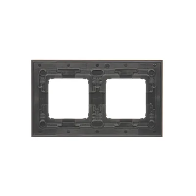 Ramka 2-krotna Nature-Metal INOX YIN IP20/IP44