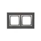 Ramka 2-krotna Nature-Metal INOX YIN IP20/IP44