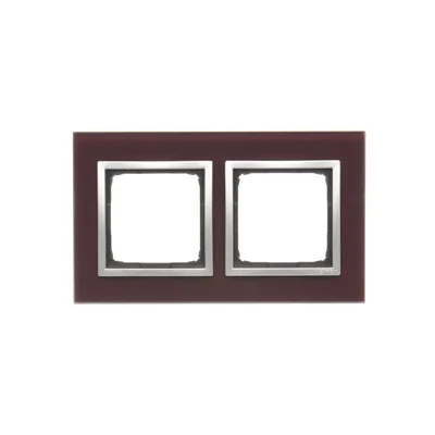 Ramka 2-krotna Nature-Szkło KUSZĄCA ŚLIWKA IP20/IP44