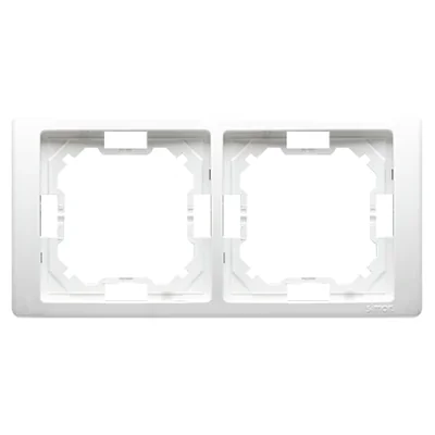 Ramka 2-krotna NEOS – uniwersalna poziom i pion, biała