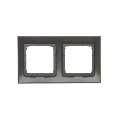 Ramka 2-krotna uniwersalna IP20 / IP44, antracyt (metalik)