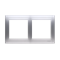 Ramka 2-krotna uniwersalna IP20 / IP44, srebrny (metalik)