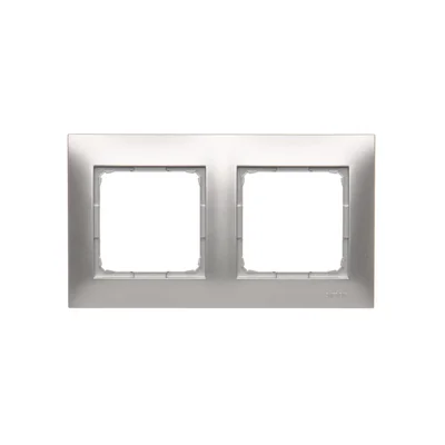 Ramka 2-krotna uniwersalna IP20 / IP44, srebrny (metalik)