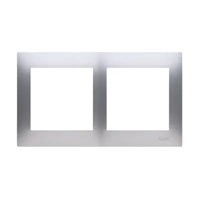 Ramka 2-krotna uniwersalna IP20 / IP44, srebrny (metalik)