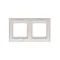 Ramka 2-krotna uniwersalna IP20 / IP44, srebrny (metalik)