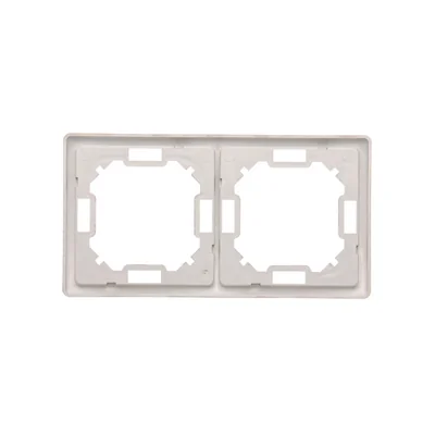 Ramka 2-krotna uniwersalna poziom i pion, satyna (metalik)