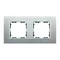 Ramka 2x aluminium / ramka pośrednia aluminium mat