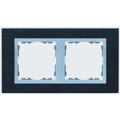 Ramka 2x łupek / ramka pośrednia aluminum mat