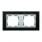 Ramka 2x łupek / ramka pośrednia aluminum mat